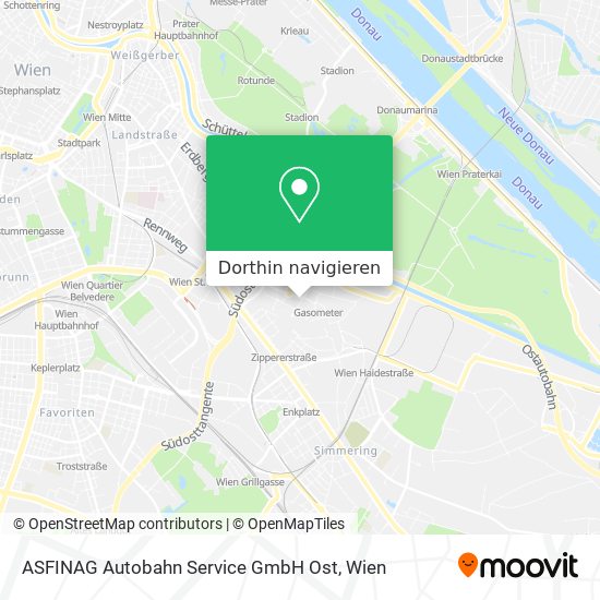 ASFINAG Autobahn Service GmbH Ost Karte