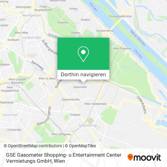 GSE Gasometer Shopping- u Entertainment Center Vermietungs GmbH Karte