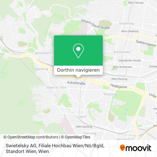 Swietelsky AG, Filiale Hochbau Wien / Nö / Bgld, Standort Wien Karte