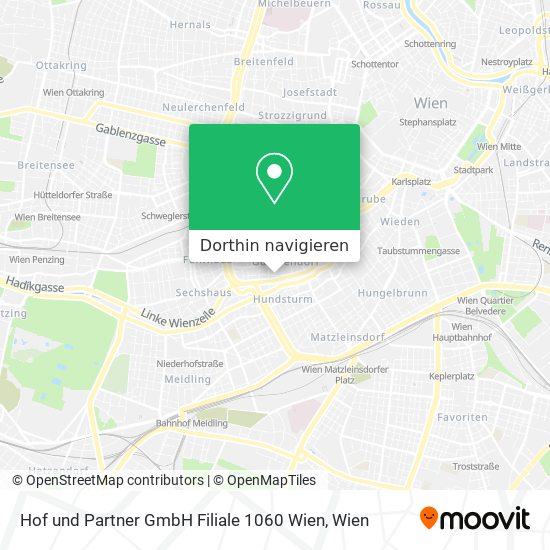 Hof und Partner GmbH Filiale 1060 Wien Karte