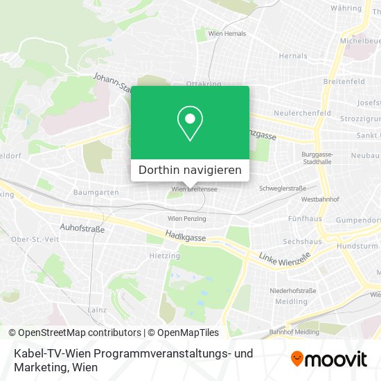 Kabel-TV-Wien Programmveranstaltungs- und Marketing Karte