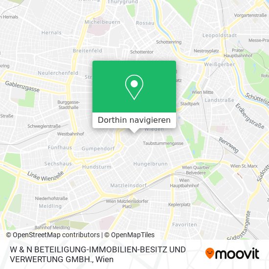 W & N BETEILIGUNG-IMMOBILIEN-BESITZ UND VERWERTUNG GMBH. Karte