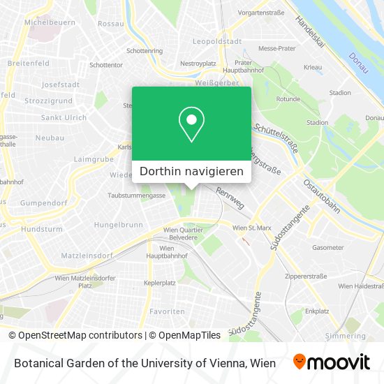 Botanical Garden of the University of Vienna Karte