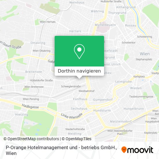 P-Orange Hotelmanagement und - betriebs GmbH. Karte