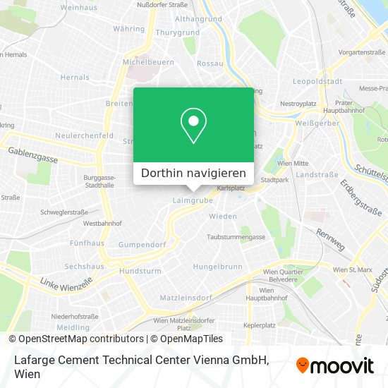 Lafarge Cement Technical Center Vienna GmbH Karte