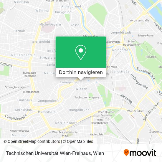 Technischen Universität Wien-Freihaus Karte