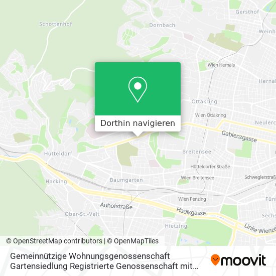 Gemeinnützige Wohnungsgenossenschaft Gartensiedlung Registrierte Genossenschaft mit Beschränkter Ha Karte