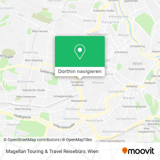 Magellan Touring & Travel Reisebüro Karte