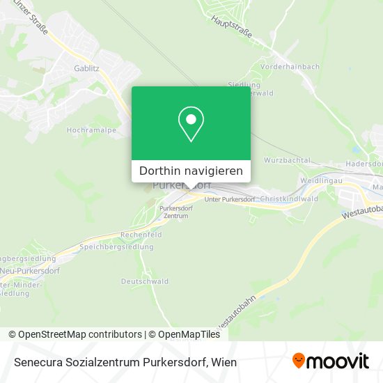 Senecura Sozialzentrum Purkersdorf Karte