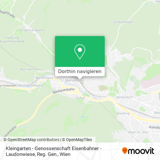 Kleingarten - Genossenschaft Eisenbahner - Laudonwiese, Reg. Gen. Karte