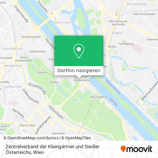 Zentralverband der Kleingärtner und Siedler Österreichs Karte