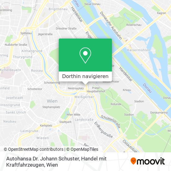 Autohansa Dr. Johann Schuster, Handel mit Kraftfahrzeugen Karte