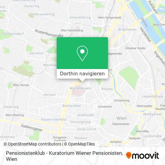 Pensionistenklub - Kuratorium Wiener Pensionisten Karte