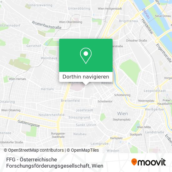 FFG - Österreichische Forschungsförderungsgesellschaft Karte