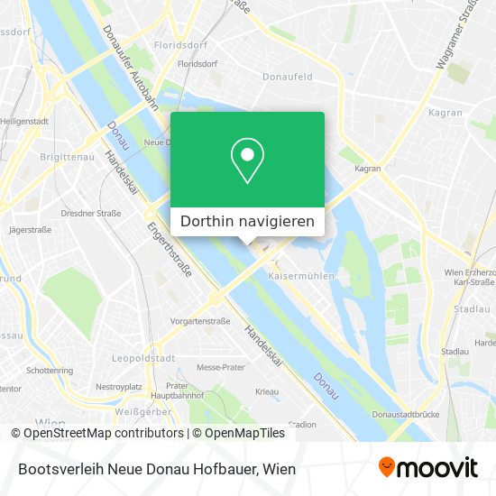 Bootsverleih Neue Donau Hofbauer Karte