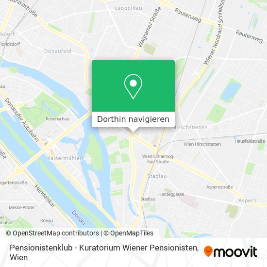 Pensionistenklub - Kuratorium Wiener Pensionisten Karte