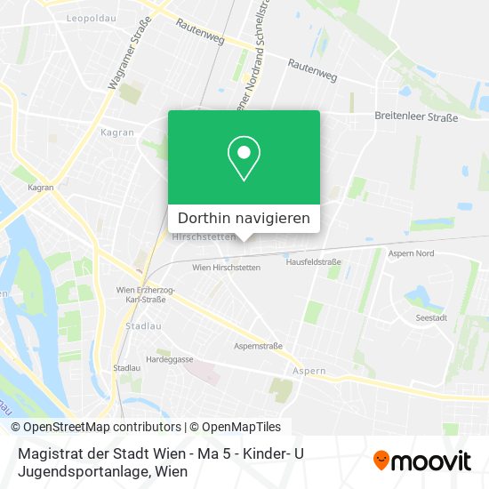 Magistrat der Stadt Wien - Ma 5 - Kinder- U Jugendsportanlage Karte