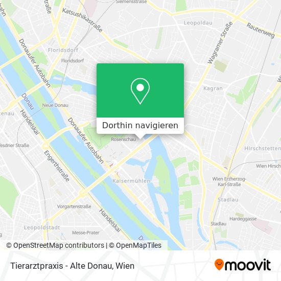 Tierarztpraxis - Alte Donau Karte