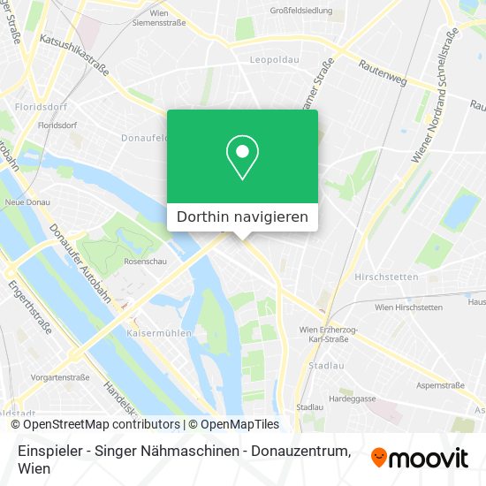 Einspieler - Singer Nähmaschinen - Donauzentrum Karte