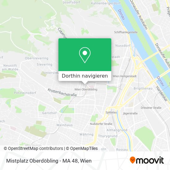 Mistplatz Oberdöbling - MA 48 Karte