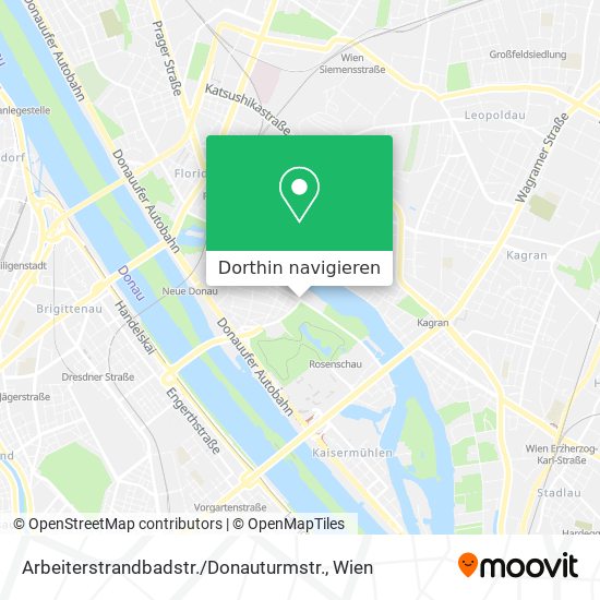 Arbeiterstrandbadstr. / Donauturmstr. Karte