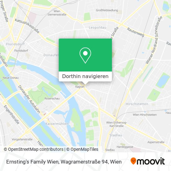 Ernsting's Family Wien, Wagramerstraße 94 Karte