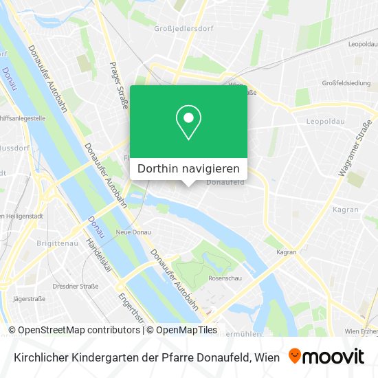 Kirchlicher Kindergarten der Pfarre Donaufeld Karte