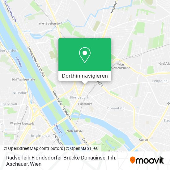 Radverleih Floridsdorfer Brücke Donauinsel Inh. Aschauer Karte