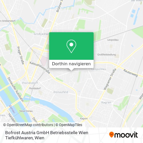 Bofrost Austria GmbH Betriebsstelle Wien Tiefkühlwaren Karte
