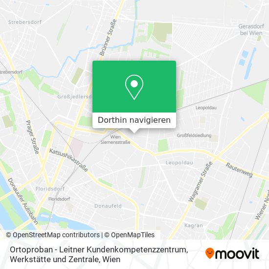 Ortoproban - Leitner Kundenkompetenzzentrum, Werkstätte und Zentrale Karte