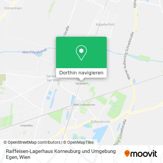 Raiffeisen-Lagerhaus Korneuburg und Umgebung Egen Karte