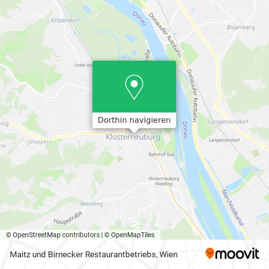 Maitz und Birnecker Restaurantbetriebs Karte