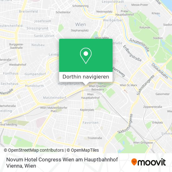 Novum Hotel Congress Wien am Hauptbahnhof Vienna Karte