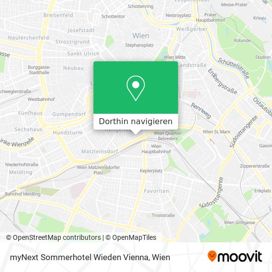 myNext Sommerhotel Wieden Vienna Karte