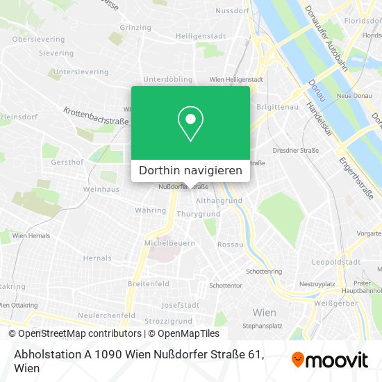 Abholstation A 1090 Wien Nußdorfer Straße 61 Karte