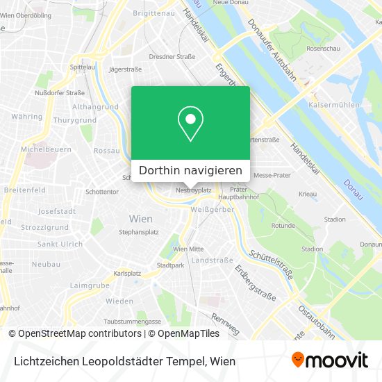 Lichtzeichen Leopoldstädter Tempel Karte