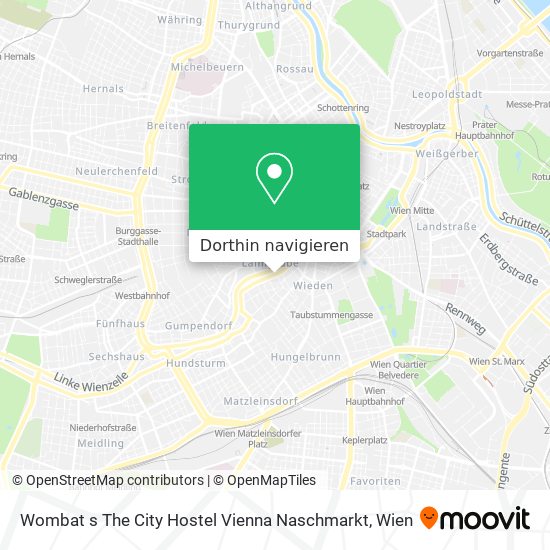 Wombat s The City Hostel Vienna Naschmarkt Karte