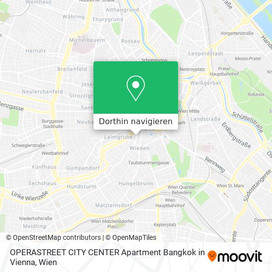 OPERASTREET CITY CENTER Apartment Bangkok in Vienna Karte