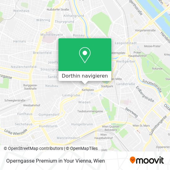 Operngasse Premium in Your Vienna Karte