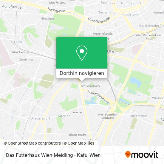 Das Futterhaus Wien-Meidling - Kafu Karte