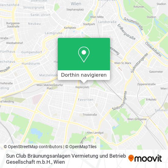 Sun Club Bräunungsanlagen Vermietung und Betrieb Gesellschaft m.b.H. Karte