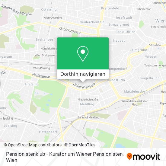 Pensionistenklub - Kuratorium Wiener Pensionisten Karte