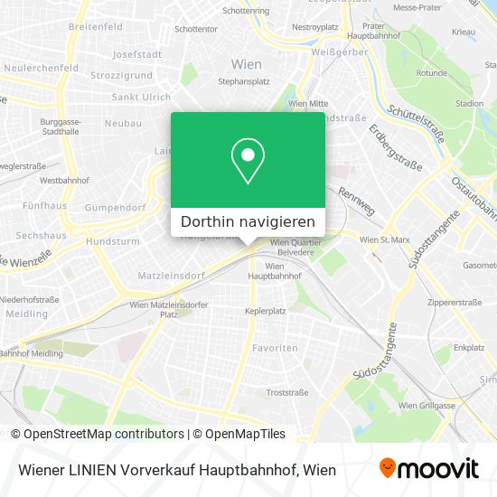 Wiener LINIEN Vorverkauf Hauptbahnhof Karte