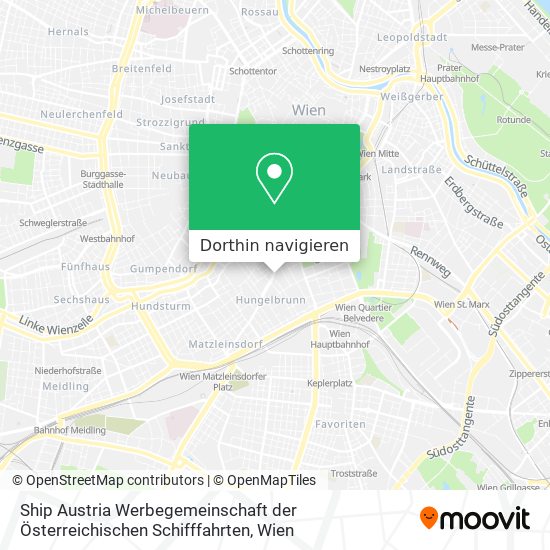 Ship Austria Werbegemeinschaft der Österreichischen Schifffahrten Karte