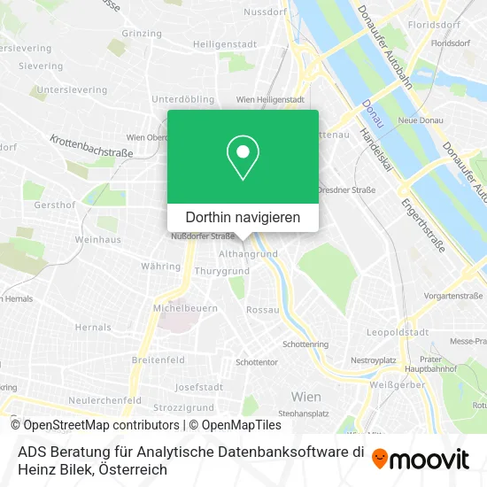ADS Beratung für Analytische Datenbanksoftware di Heinz Bilek Karte