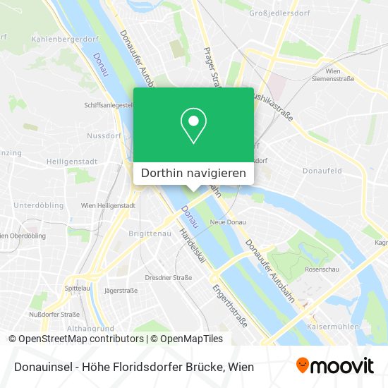 Donauinsel - Höhe Floridsdorfer Brücke Karte