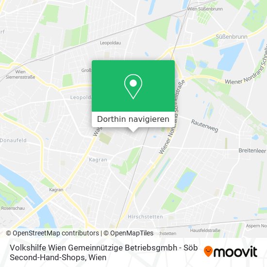 Volkshilfe Wien Gemeinnützige Betriebsgmbh - Söb Second-Hand-Shops Karte