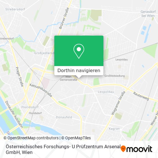 Österreichisches Forschungs- U Prüfzentrum Arsenal GmbH Karte