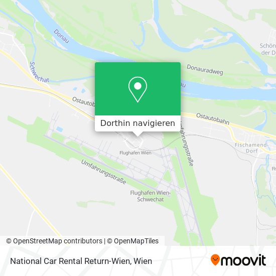 National Car Rental Return-Wien Karte