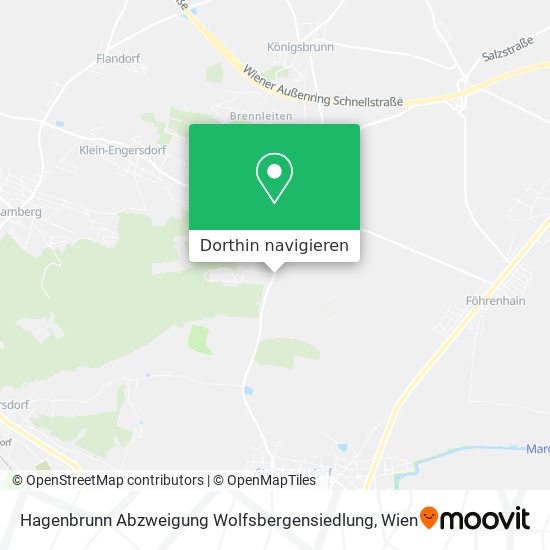 Hagenbrunn Abzweigung Wolfsbergensiedlung Karte